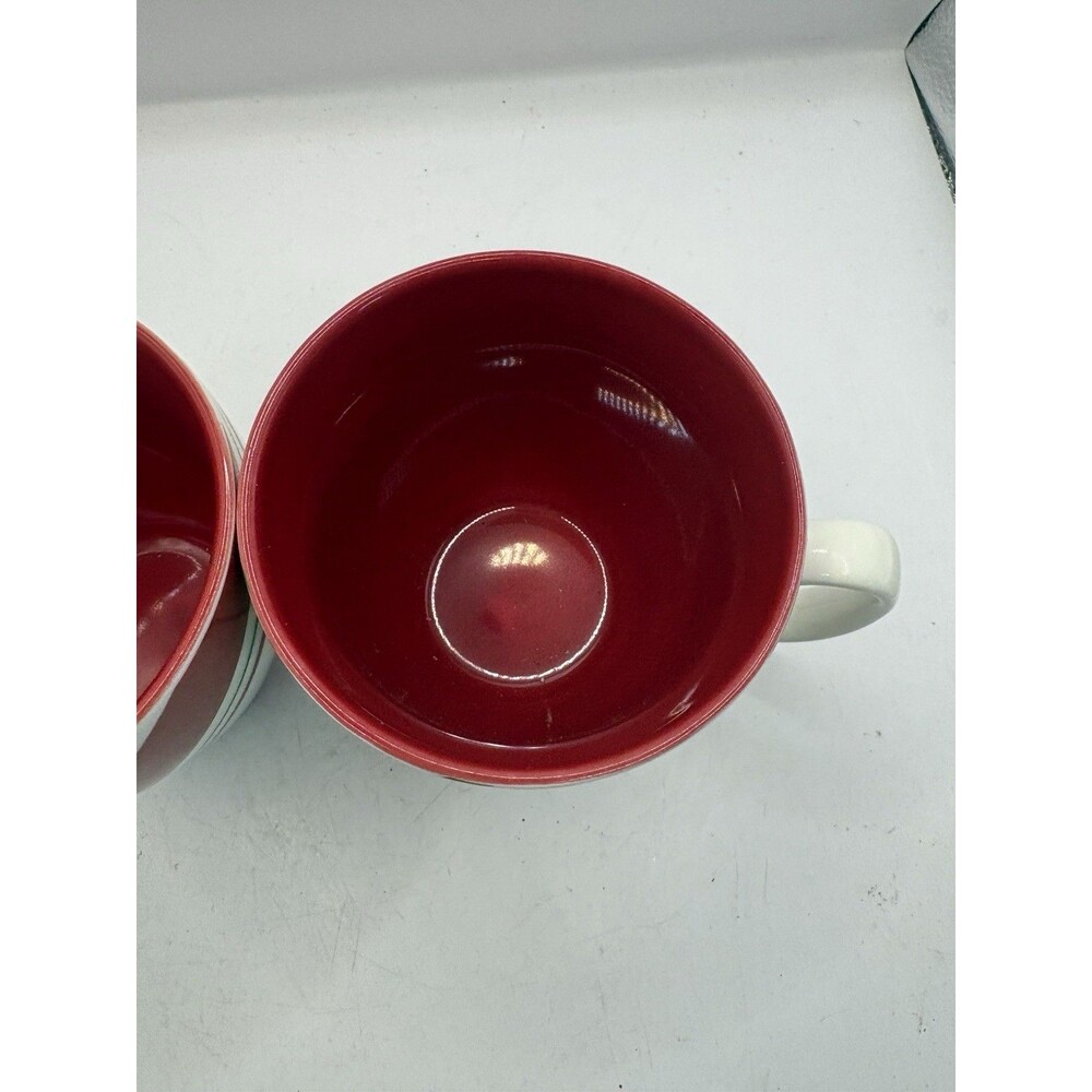 Starbucks Coffee Mug 2 Cups 5 1/3" Red White Green Striped Candy Cane Holiday - Picture 5 of 8